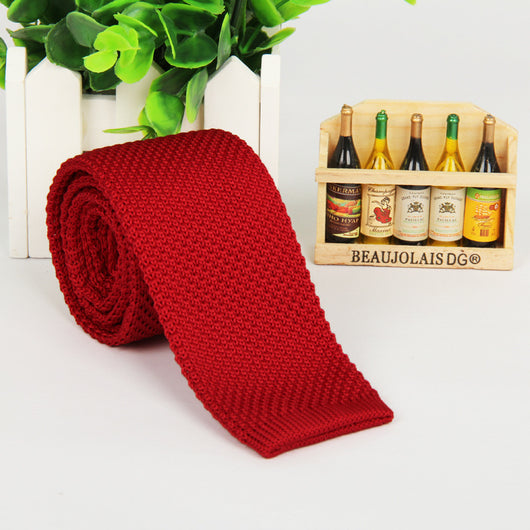 Corbata Tejida Unicolor para Hombre - Image 5