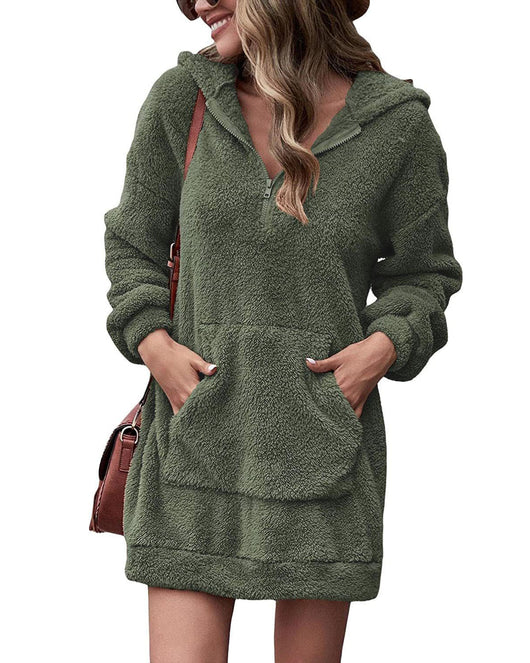 Abrigo Sudadera Polar Reversible con Capucha y Cremallera - Image 7
