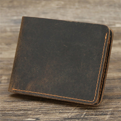 Billetera de Cuero Crazy Horse Estilo Retro Europeo Americano para Hombre - Image 17