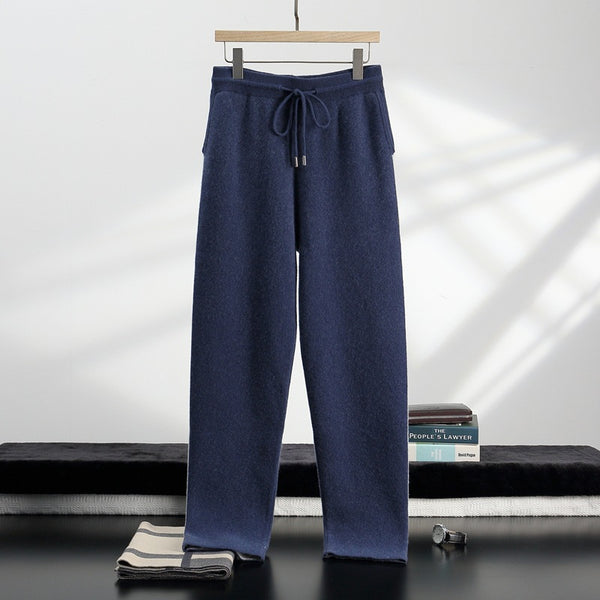 Pantalones de Punto Cashmere Grueso para Hombre - Cómodos y Versátiles