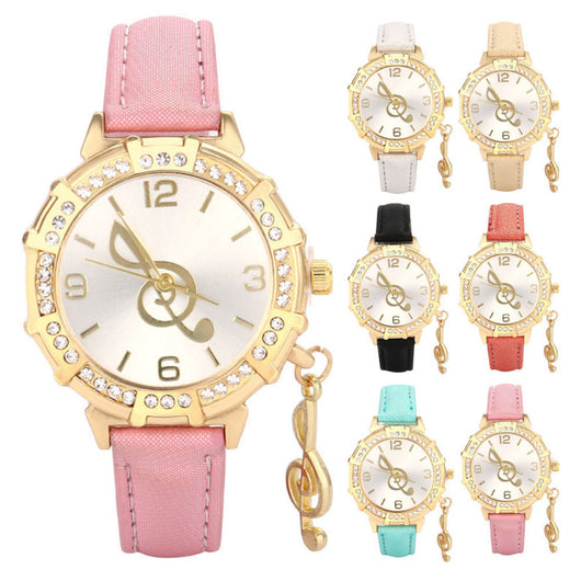Reloj para Dama Redondo con Incrustaciones de Diamantes y Correas Intercambiables - Image 6