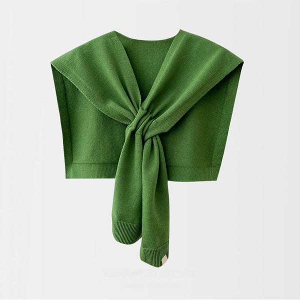 Chal Tejido Cruzado Elegante - Bufanda Sólida Versátil para Mujer - Image 5
