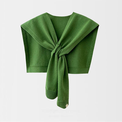 Chal Tejido Cruzado Elegante - Bufanda Sólida Versátil para Mujer - Image 5