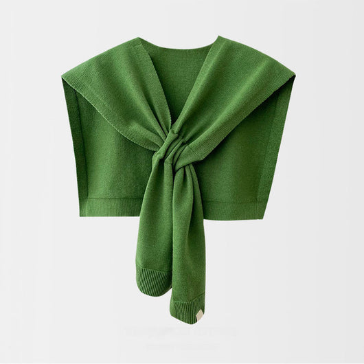 Chal Tejido Cruzado Elegante - Bufanda Sólida Versátil para Mujer - Image 5