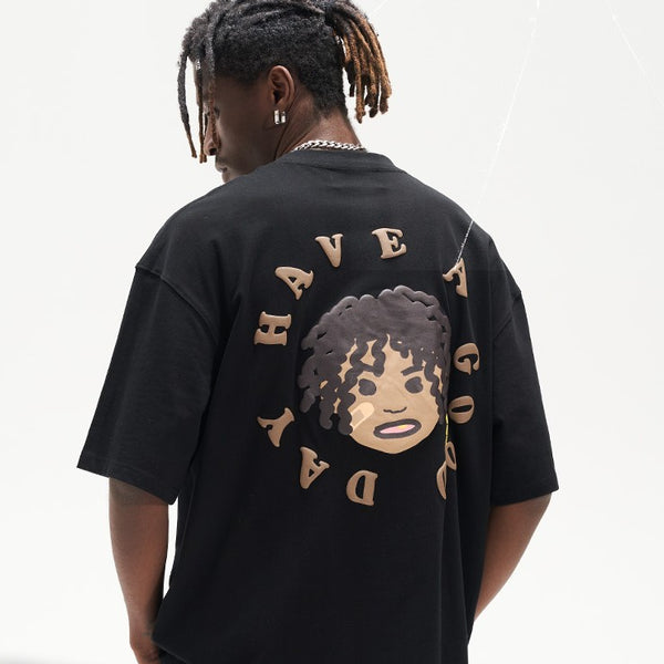 Playera Suelta de Algodón Espumado - Comodidad Casual