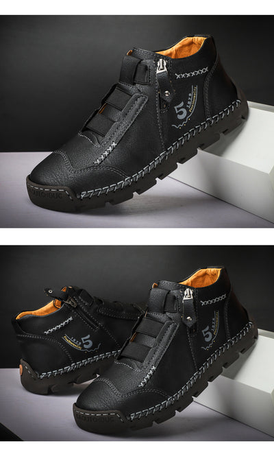 Zapatos Casuales de Cuero Estilo Británico - Diseño Moderno Punta Redonda - Image 9
