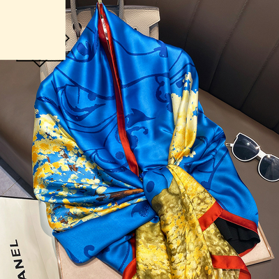 Foulard Ligero de Seda para Mujer - Bufanda Larga Elegante de Verano - Image 36