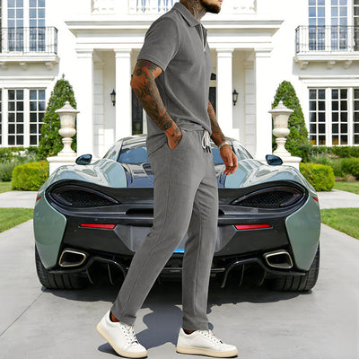 Conjunto Elegante de Polo y Pantalón en Pana para Hombre - Image 23