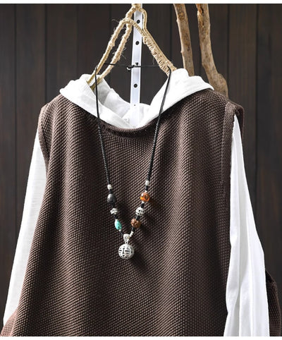Chaleco Tejido de Algodón con Cuello Redondo Estilo Retro - Image 25
