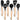 Cooking Utensils Set of 6, Silicone Kitchen Utensils with Wooden Handle, Non-Stick Cookware Friendly & Heat Resistant, Includes Spatula/Ladle/Slotted Turner/Serving Spoon/Spaghetti Server(Black) - Tekeno