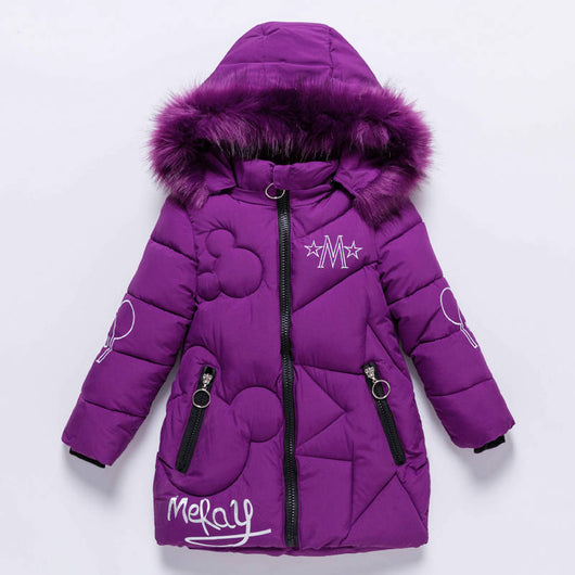 Abrigo Acolchado Infantil con Cuello de Piel Sintética para Niña - Image 4