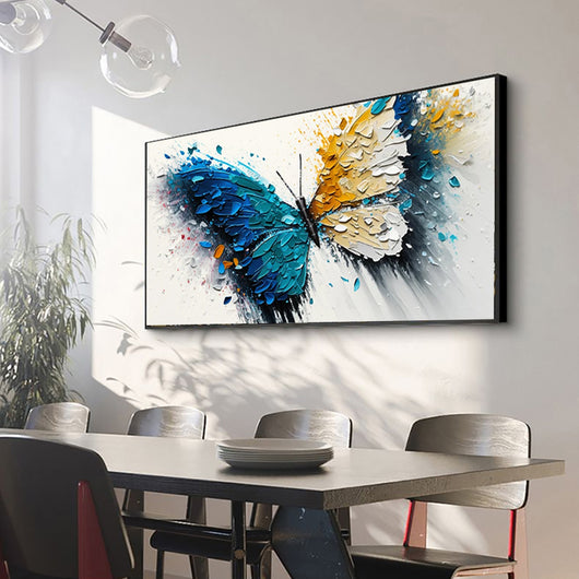 Cuadro Abstracto Mariposa Pintura Acrílica Óleo Hecho a Mano Arte Moderno Decoración Pared Sala de Estar - Image 4
