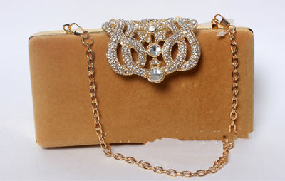 Bolso de Novia con Corona de Cristales y Gamuza - Image 7