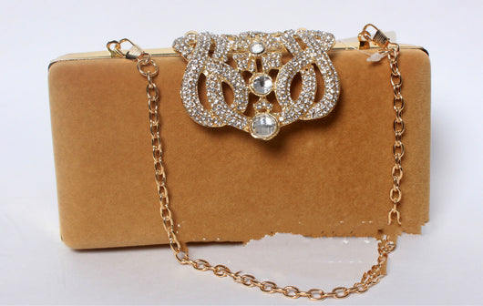 Bolso de Novia con Corona de Cristales y Gamuza - Image 7