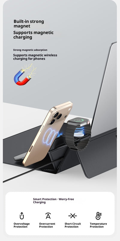 Cargador Inalámbrico 3 en 1 Multifuncional con Funda para Laptop - Image 14