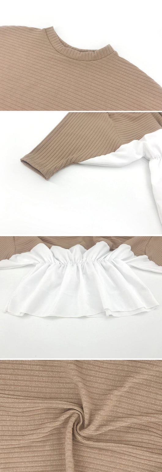 Blusa Elegante con Combinación de Colores en la Cintura y Mangas Largas - Image 14