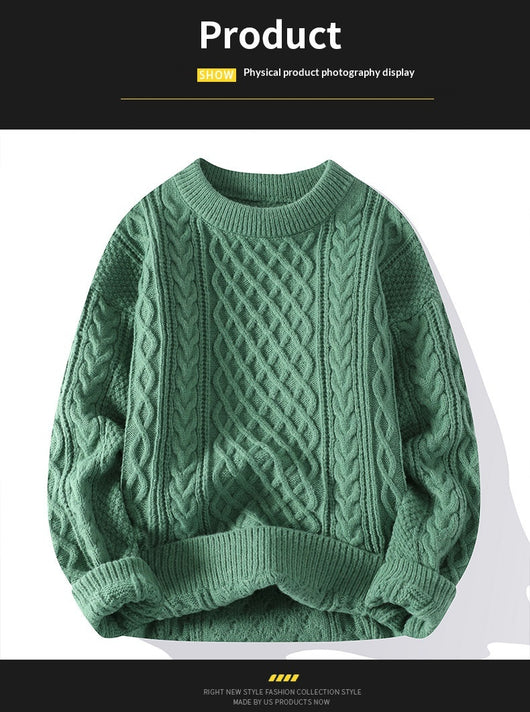 Suéter Cuello Redondo para Hombre - Otoño e Invierno - Image 15