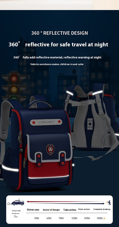 Mochila Escolar Sesame Baby Estilo Británico Grados 1-6 Ligera Niños y Niñas - Image 25