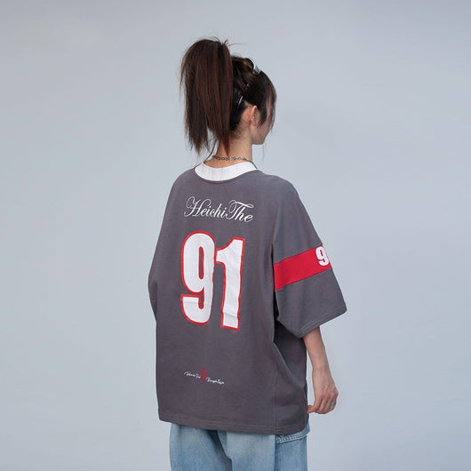 Camiseta de Rayas Americanas Unisex Manga Corta - Image 5