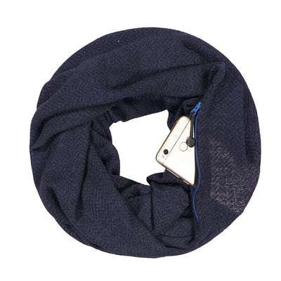 Bufanda Pareja Otoño Invierno Dorado Plateado con Bolsillo Cremallera - Image 11