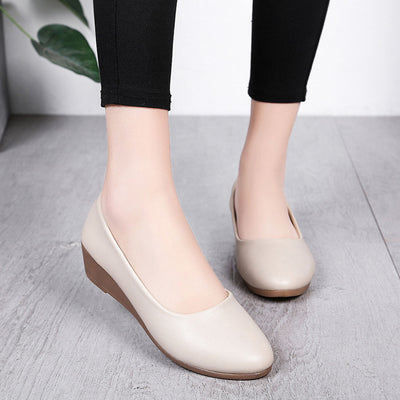 Zapatos Mocasín Cómodos con Tacón Bajo Estilo Coreano - Otoño - Image 7