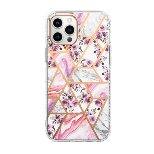 Funda Transparente para Celular con Patrón Mármol Mosaico y Flores - Image 7