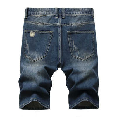 Shorts de Mezclilla Rotos Estilo Europeo y Americano para Hombre - Image 14