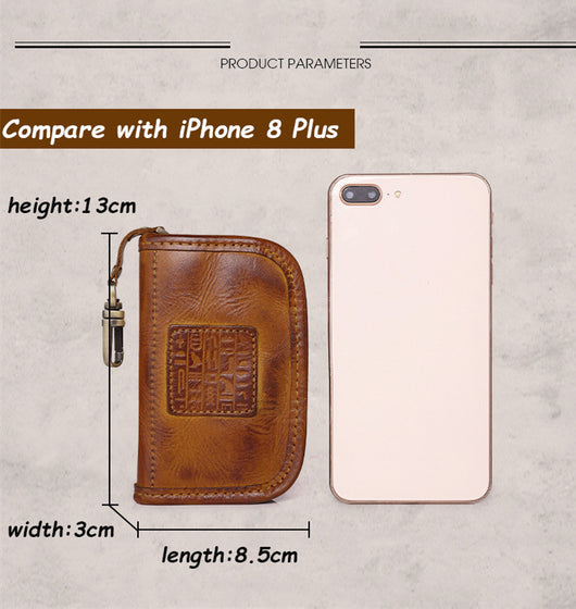Estuche Multifuncional para Llaves de Cuero Curtido al Vegetal - Gran Capacidad - Image 9