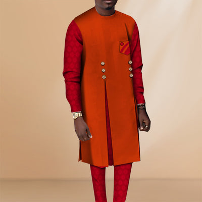 Conjunto Tribal Africano para Hombre - Camisa y Pantalón Estilo Casual - Image 7