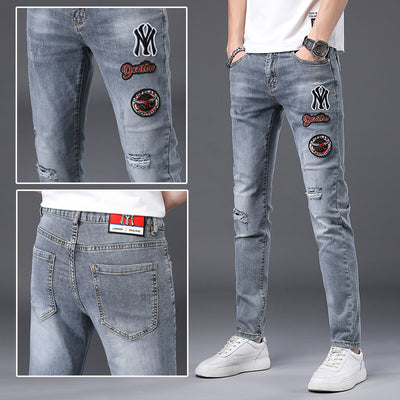 Jeans Slim Fit Rotos con Bordados Premium - Image 5