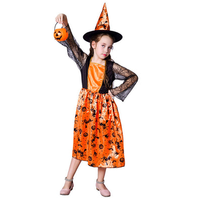 Disfraz de Bruja Calabaza para Niñas - Traje de Brujas Infantil para Halloween y Presentaciones - Image 11