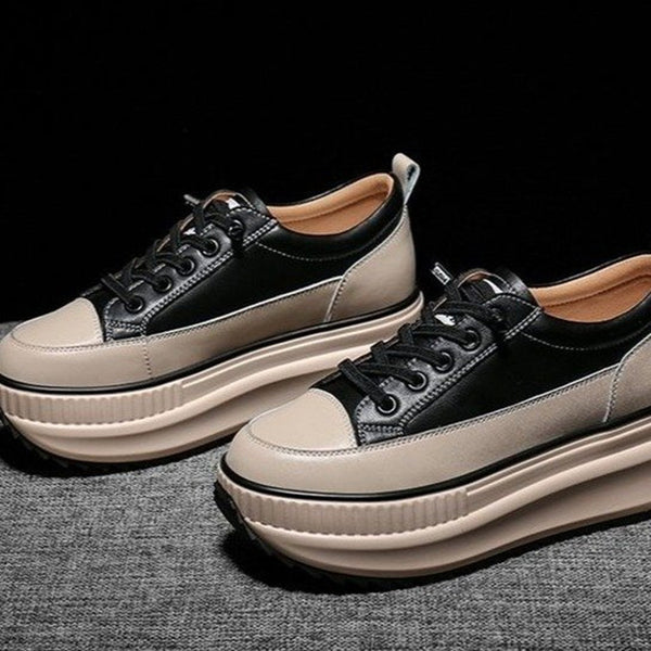 Zapatos Deportivos de Plataforma para Mujer con Suela Gruesa Transpirable y Cordones - Image 5