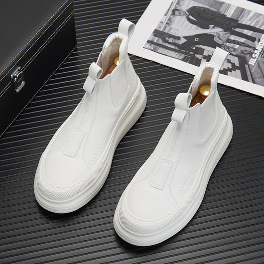 Botas Blancas de Hombre Invierno Terciopelo con Suela Gruesa - Image 4