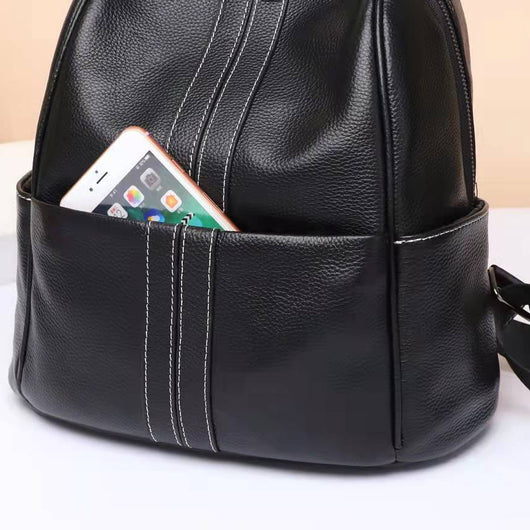 Mochila de Viaje en Cuero Genuino de Gran Capacidad - Versátil y Duradera - Image 8