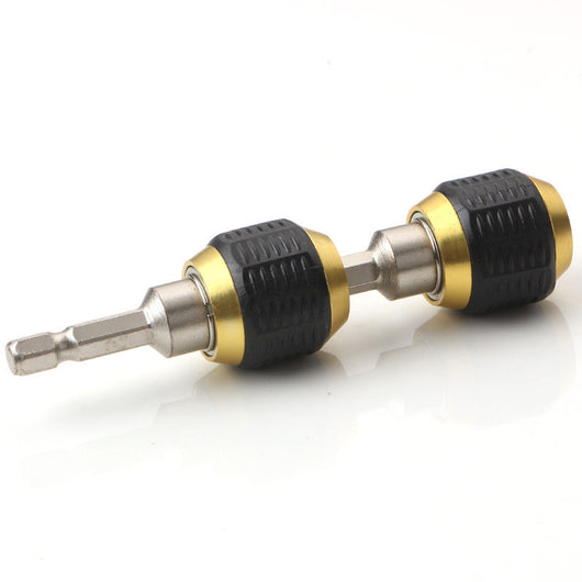60mm quick-change hexagon handle joint with black rubber grip and gold-colored metal for power tools. - Image 8