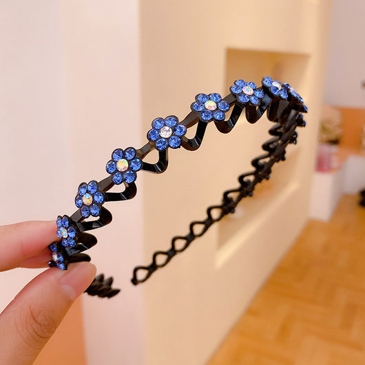 Diadema Fina con Rhinestones y Diseño Ondulado Antideslizante - Image 9