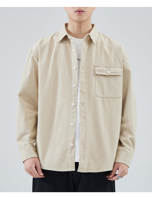 Camisa Suelta de Algodón Premium para Hombre - Image 28