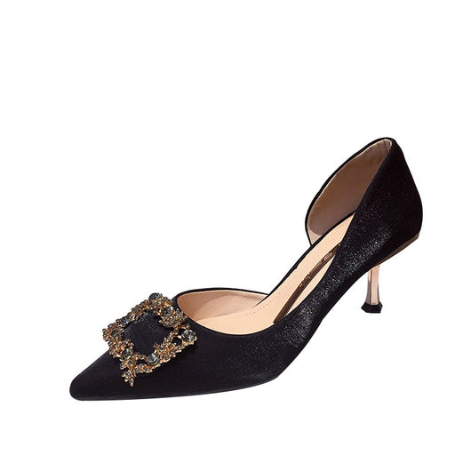 Zapatos de Punta Fina para Mujer con Detalles Brillantes y Laterales Calados - Image 11