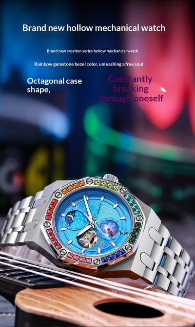 Reloj Mecánico Luminoso Impermeable Hombre - Serie Cielo Estrellado - Image 17
