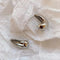 Irregular Shaped Metal Drop Earrings Plateado