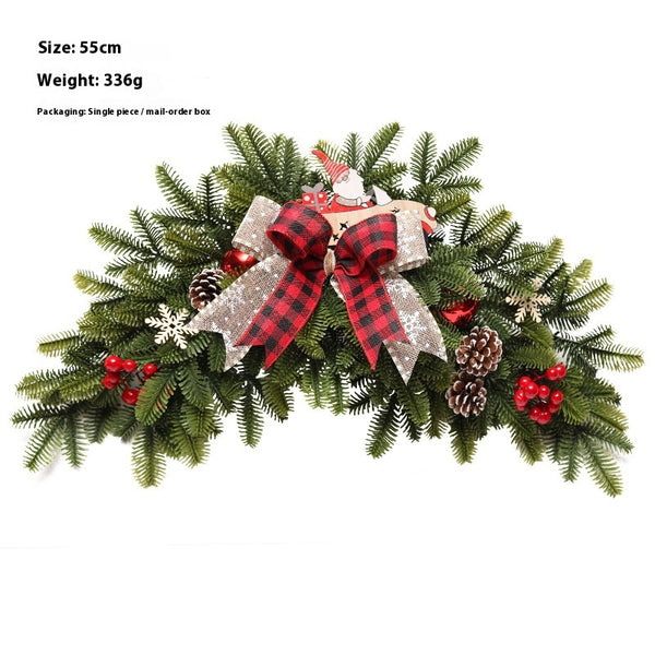 Árbol de Navidad Invertido con Guirnalda de Ratán y Adorno Cuerno - Image 5