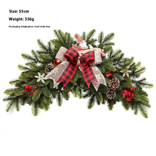 Árbol de Navidad Invertido con Guirnalda de Ratán y Adorno Cuerno - Image 5