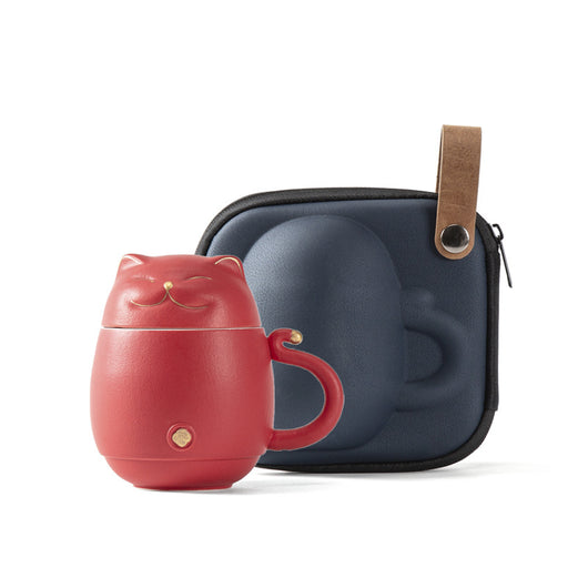 Set de Té Portátil Gato de la Suerte para Viajeros de Negocios - Image 9