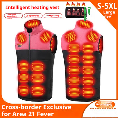 Chaleco Térmico Inteligente con 4 Zonas de Calor Independientes - Cuello V - Image 7