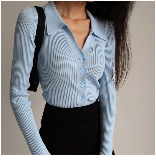 Suéter Ajustado con Botones - Diseño Sexy y Reductor - Image 13