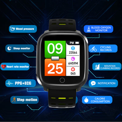 Reloj Inteligente F16 con Monitor ECG, Presión Arterial y Frecuencia Cardíaca - Image 8