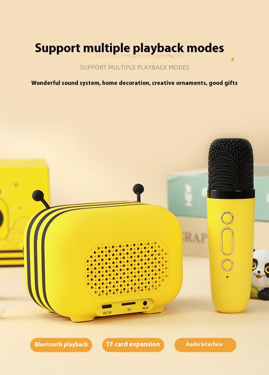 Micrófono Karaoke Inalámbrico con Parlante Bluetooth Integrado Home Bee - Image 9