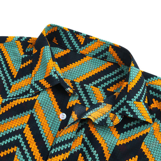 Camisa Casual Hombre Bloques de Color - Tela Mixta Transpirable - Image 10