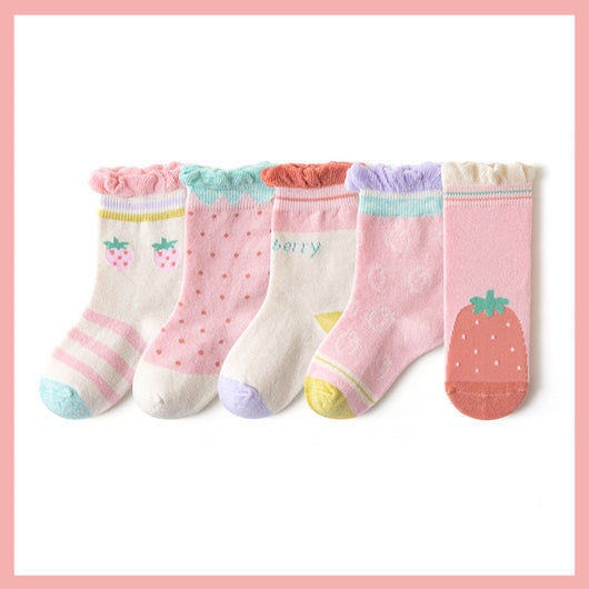 Calcetines Escolares Infantiles de Color Sólido - Tubo Medio Clásico