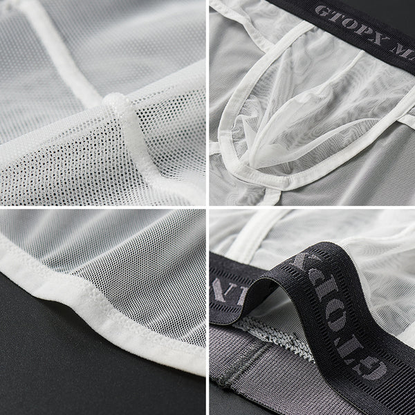 Calzoncillos de Malla Transparente de Seda de Hielo para Hombre